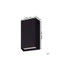 Eglo Vägglampa Spongano Aluminium Svart Up & Down 5W 600lm - 830-840-850-865 CCT | IP65