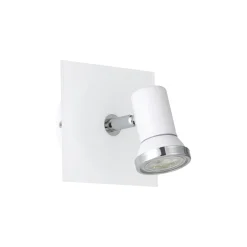 Eglo Vägglampa Tamara 1 Stål Vit Krom 2.8W 250lm - 830 Varm Vit | IP44 - Inkl. 1x GU10