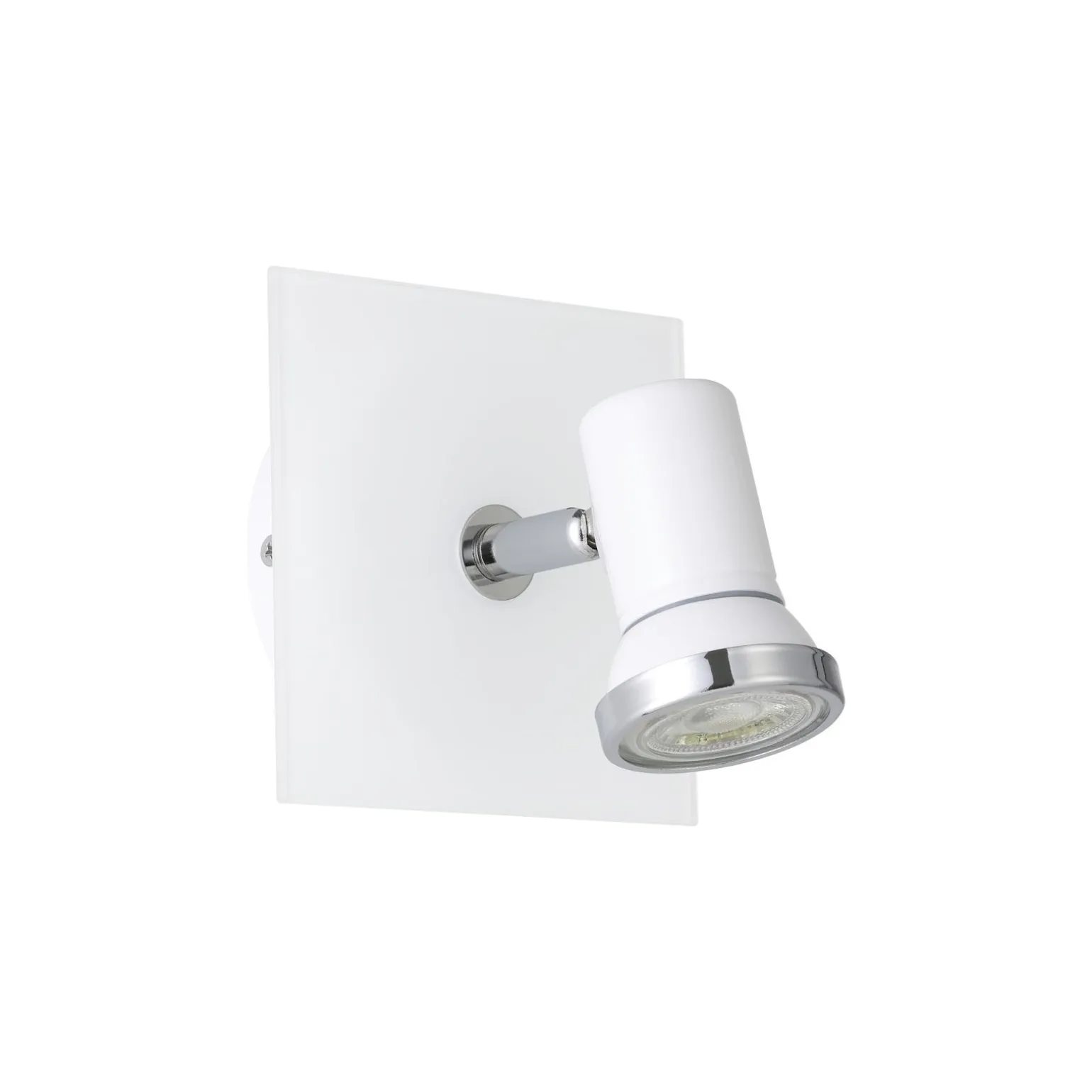 Eglo Vägglampa Tamara 1 Stål Vit Krom 2.8W 250lm - 830 Varm Vit | IP44 - Inkl. 1x GU10