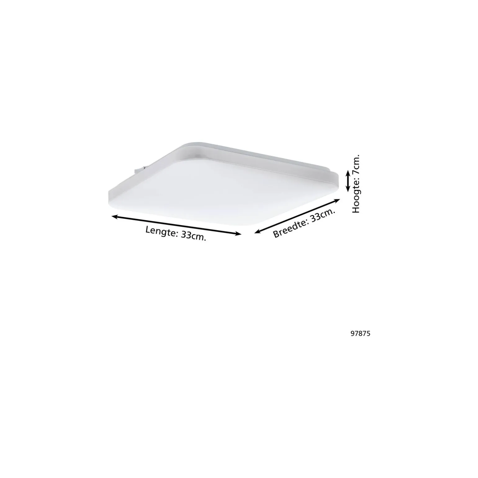 Eglo Vägg och Taklampa Frania Stål Vit 14.6W 1600lm - 830 Varm Vit | IP20