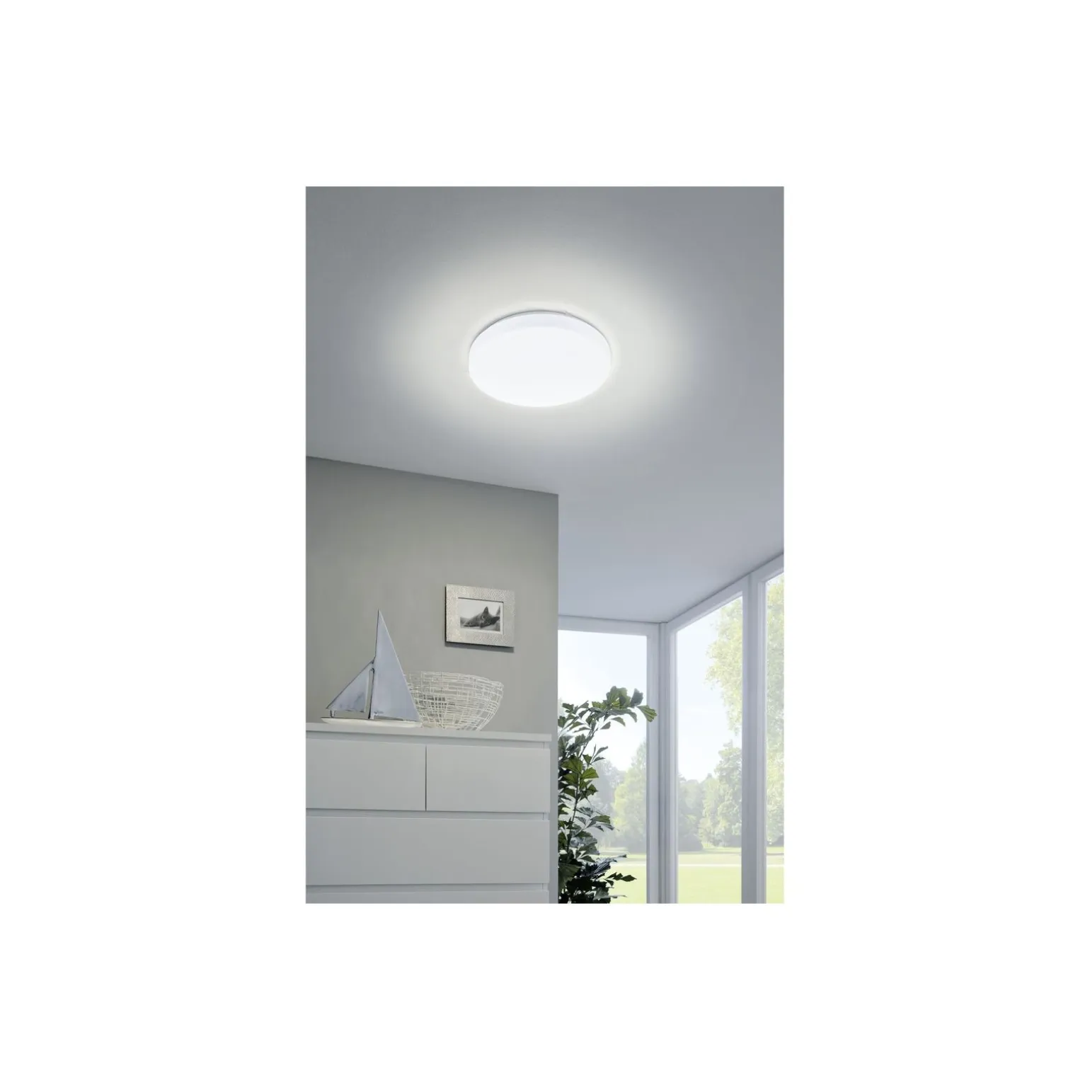 Eglo Vägg och Taklampa Frania Stål Vit 10W 1100lm - 830 Varm Vit | IP20