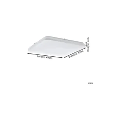 Eglo Vägg och Taklampa Frania Stål Vit 5.5W 600lm - 830 Varm Vit | IP20