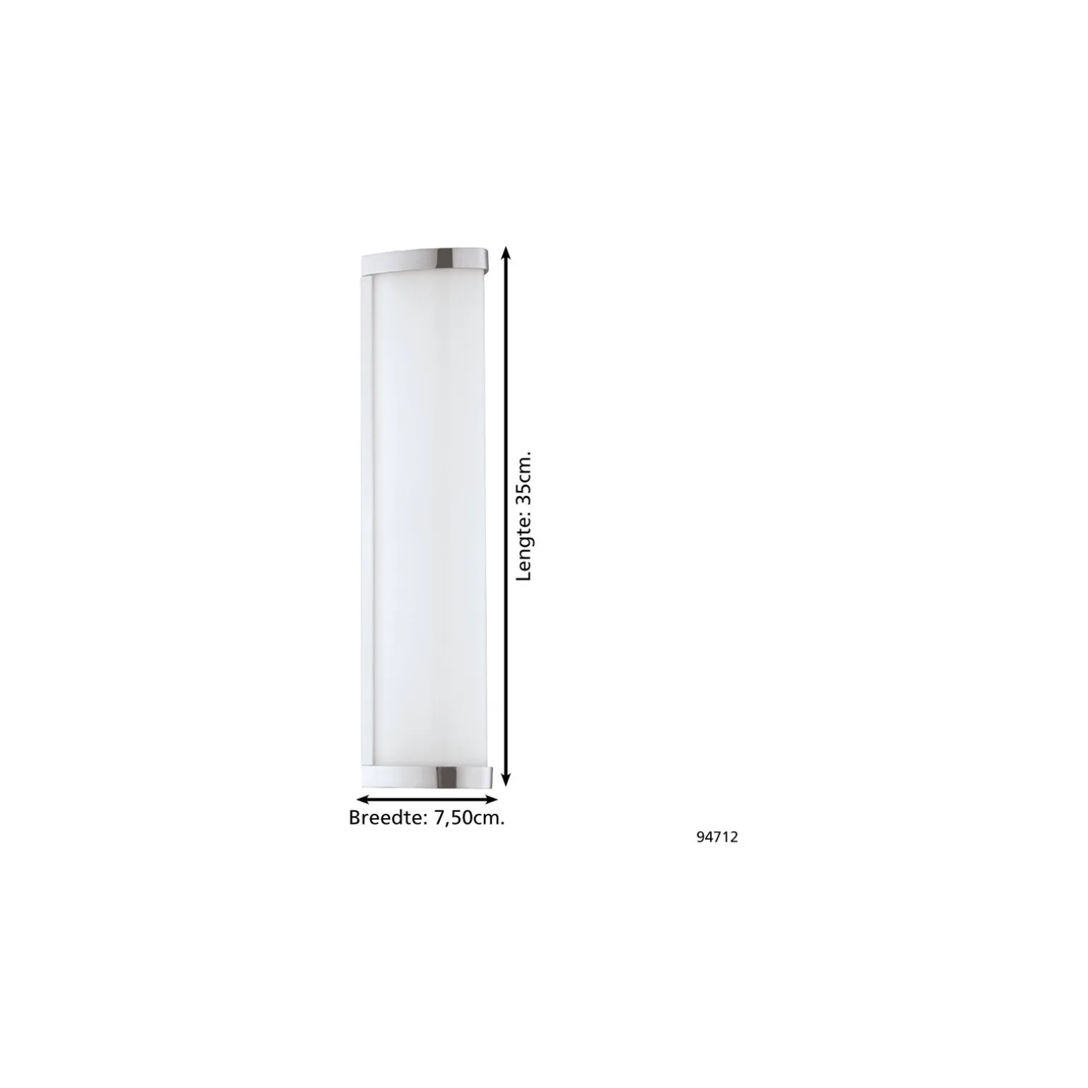Eglo Vägg och Taklampa Gita 2 Metall Krom 8.3W 1000lm - 840 Kallvit | IP44