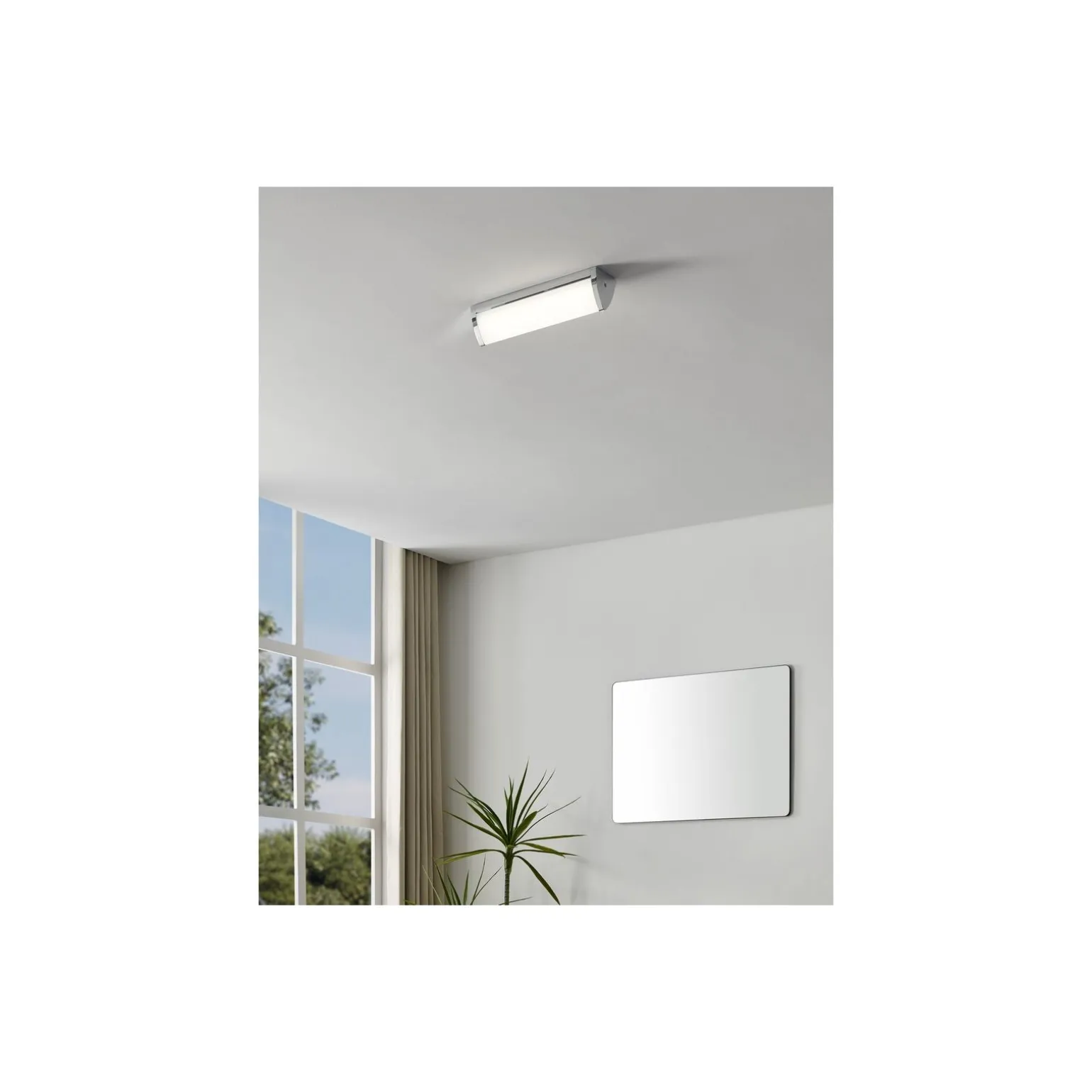 Eglo Vägg och Taklampa Gita 2 Metall Krom 8.3W 1000lm - 840 Kallvit | IP44