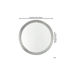 Eglo Vägg och Taklampa Planet Stål Satin Nickel | IP20 - Passande för 1x E27
