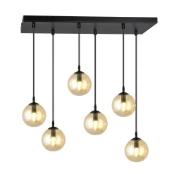 Emibig Pendellampa Cosmo Stål Svart | Passande för 6x E14 - Max 10W