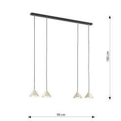 Emibig Pendellampa Elit Stål Svart | Passande för 4x GX53 - Max 12W