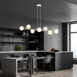Emibig Pendellampa Gravity Stål Vit | Passande för 8x E14 - Max 10W