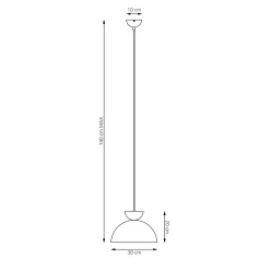 Emibig Pendellampa Lunaro Stål Vit | Passande för 1x GX53 - Max 12W