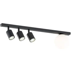Emibig Taklampa Baster Stål Svart | Passande för 3x GU10 - Max 8W, 1x E14 - Max 10W