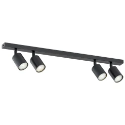 Emibig Taklampa Flash Stål Svart | Passande för 4x GU10 - Max 8W
