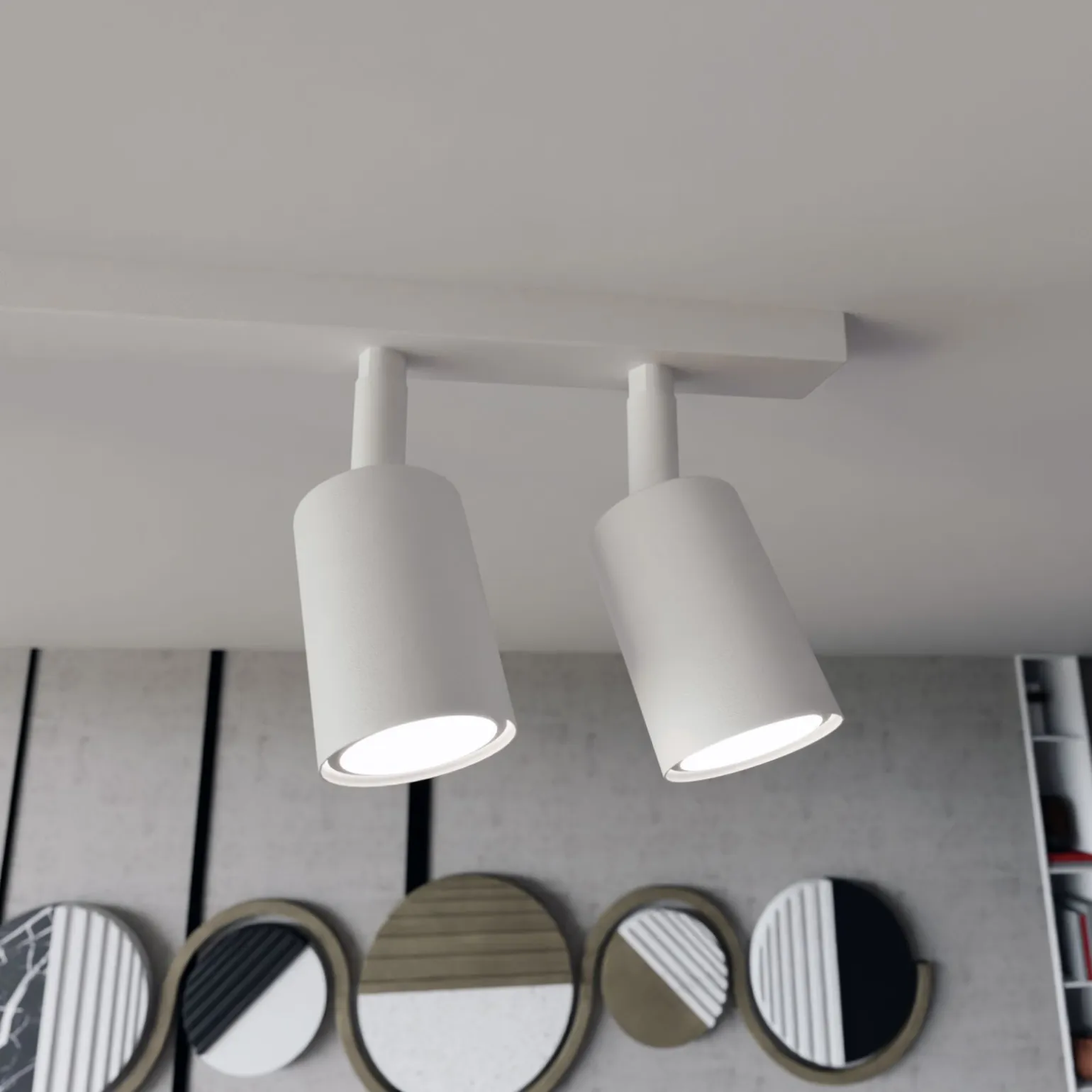 Emibig Taklampa Flash Stål Svart | Passande för 4x GU10 - Max 8W