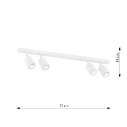 Emibig Taklampa Flash Stål Svart | Passande för 4x GU10 - Max 8W