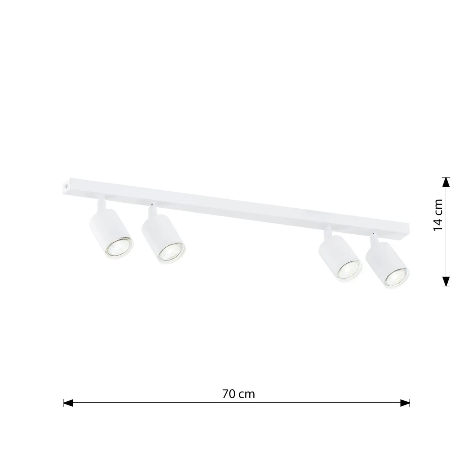 Emibig Taklampa Flash Stål Svart | Passande för 4x GU10 - Max 8W