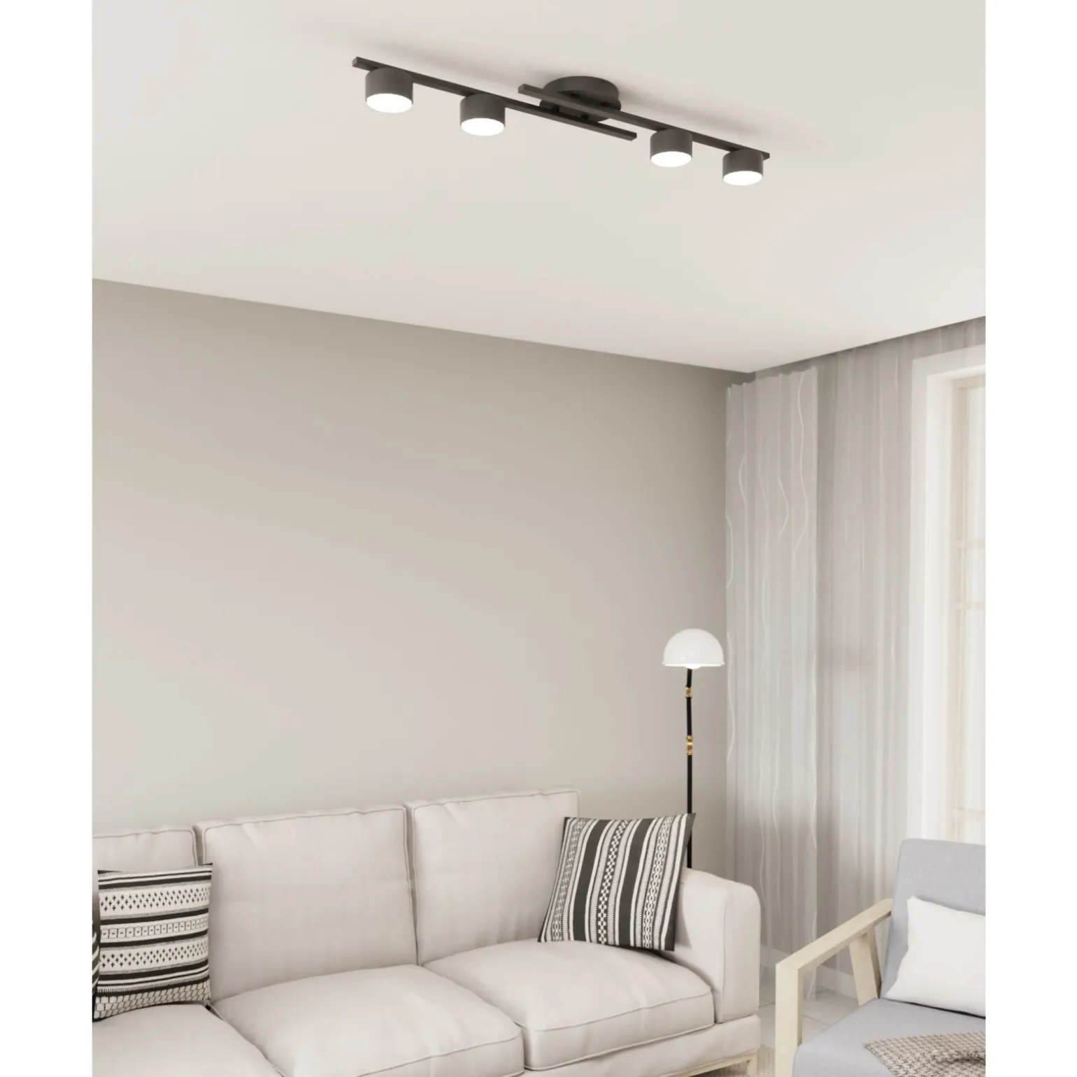 Emibig Taklampa Fragment Stål Svart | Passande för 4x GX53 - Max 12W