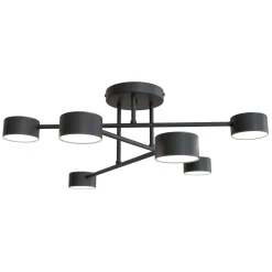 Emibig Taklampa Halo Stål Svart | Passande för 6x GX53 - Max 8W