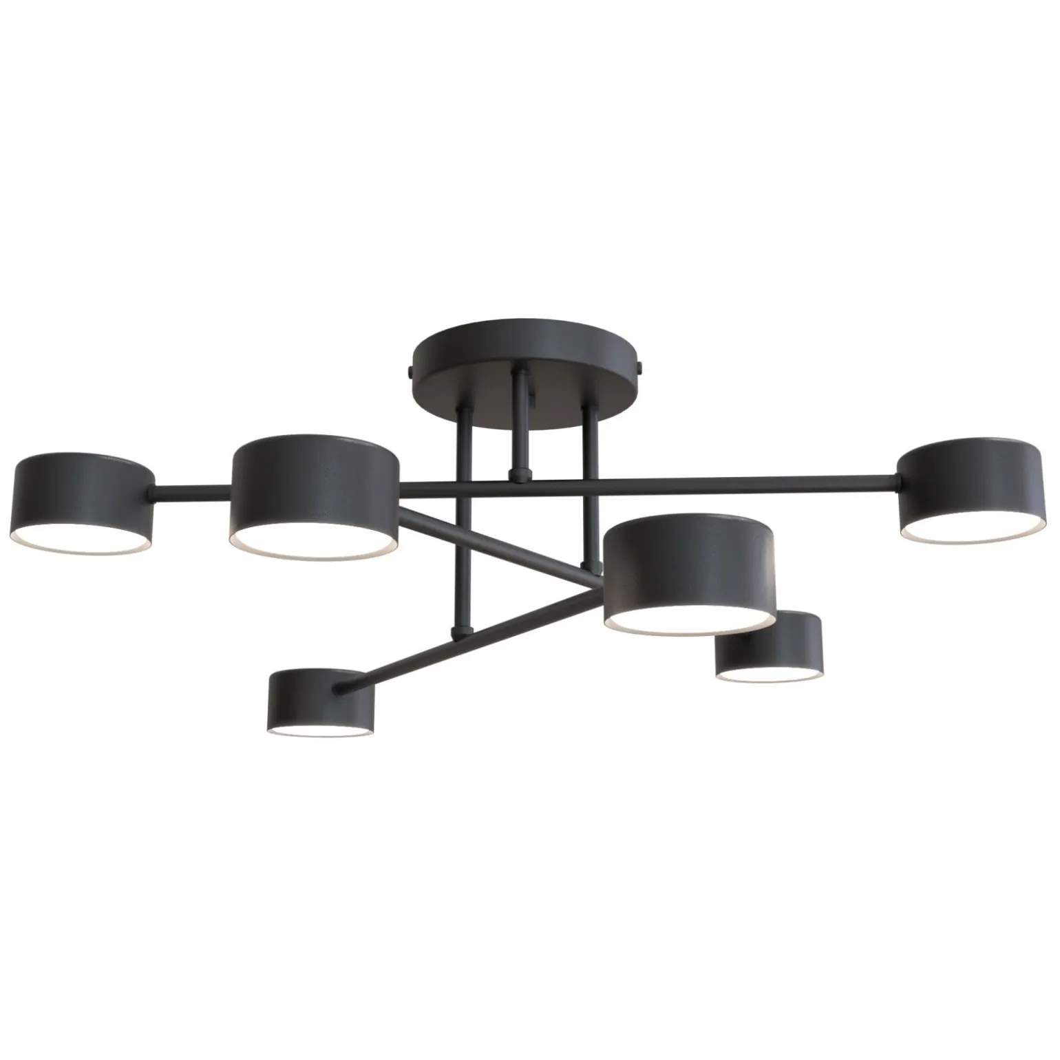 Emibig Taklampa Halo Stål Svart | Passande för 6x GX53 - Max 8W