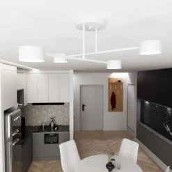 Emibig Taklampa Halo Stål Vit | Passande för 4x GX53 - Max 8W