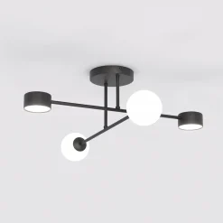 Emibig Taklampa Holon Stål Svart | Passande för 2x G9 - Max 8W, 2x GX53 - Max 12W