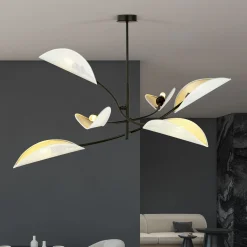 Emibig Taklampa Lotus Stål Svart | Passande för 6x E14 - Max 10W