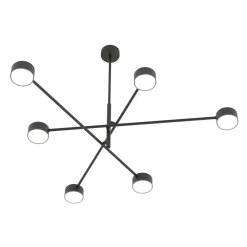 Emibig Taklampa Natsu Stål Svart | Passande för 6x GX53 - Max 12W