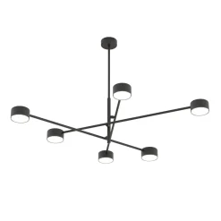 Emibig Taklampa Natsu Stål Svart | Passande för 6x GX53 - Max 12W