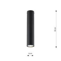 Emibig Taklampa Tecno Stål Svart | Passande för 1x GU10 - Max 8W