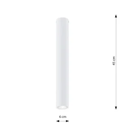 Emibig Taklampa Tecno Stål Vit | Passande för 1x GU10 - Max 8W