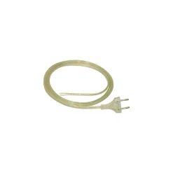 Euro cord 2x 0.75 + AE 2m Platt Vit