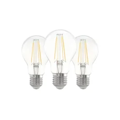 Flerpack 3x Eglo LED Päron E27 Filament Klar 21W 806lm - 827 Extra Varm Vit | Ersättare 60W