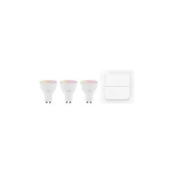 Flerpack 3x Eglo LED Spot GU10 4.9W 420lm - 827-865 Justerbar Vit + RGB | Zigbee Dimbar - Ersättare 40W