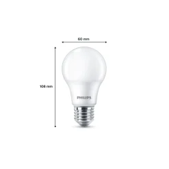 Flerpack 6x Philips Lampa LED E27 Päron Matt 8W 806lm - 827 Extra Varm Vit