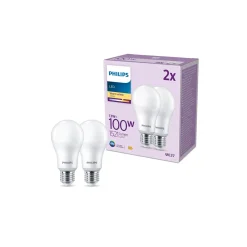 Flerpack 2x Philips Lampa LED E27 Päron Matt 13W 1521lm - 827 Extra Varm Vit