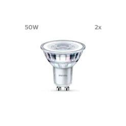 Flerpack 2x Philips LED Spot GU10 PAR16 5W 390lm 36D - 840 Kallvit