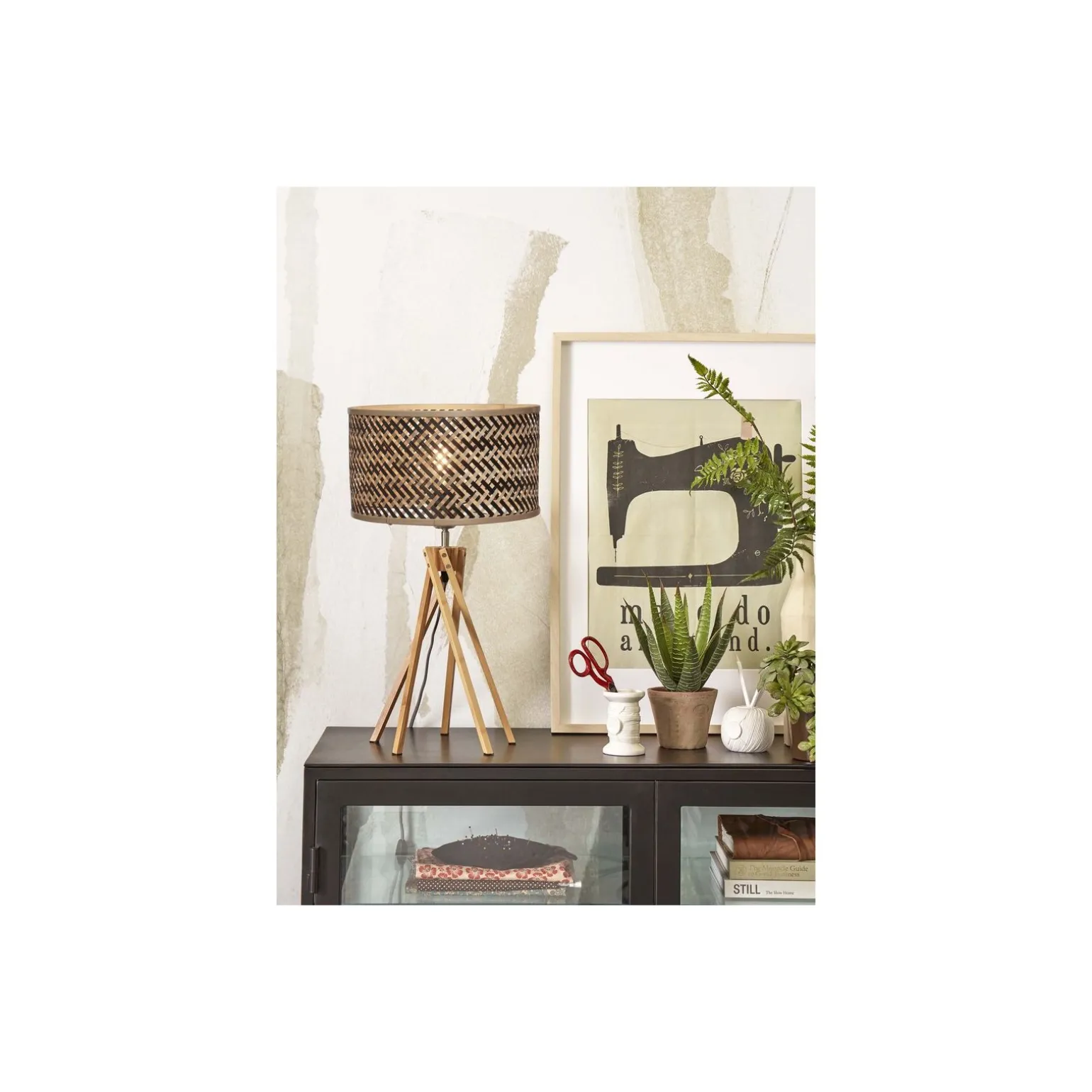 Good&Mojo Bordslampa Java Bambu Brun | Passande för 1x E27