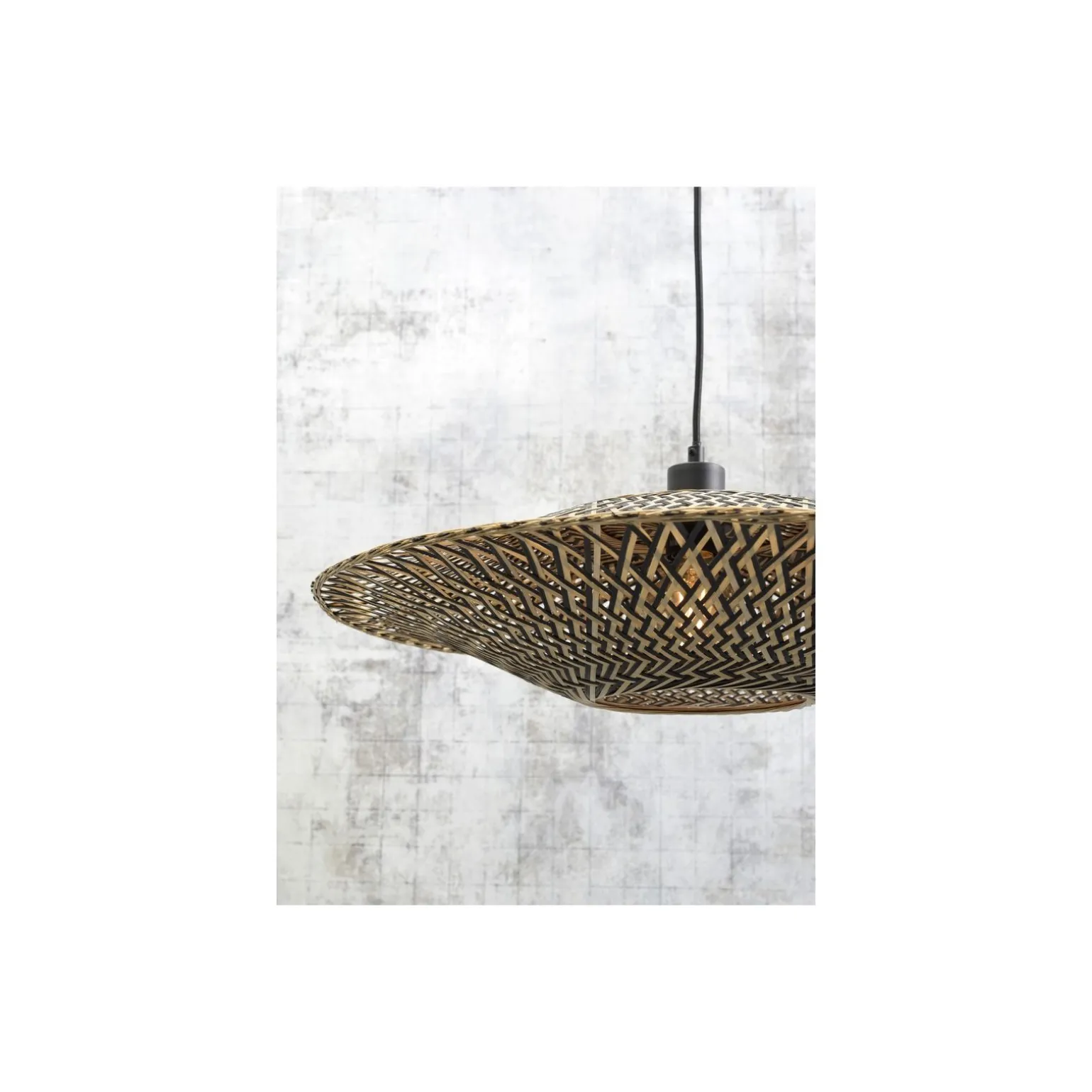 Good&Mojo Golvlampa Bali Bambu Svart | Passande för 1x E27
