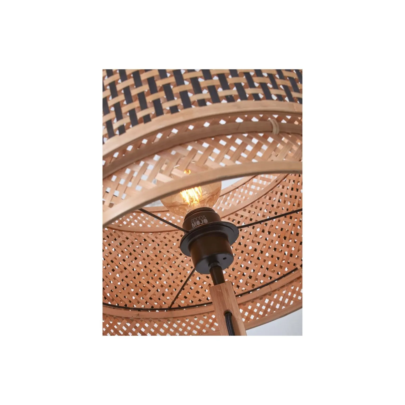 Good&Mojo Golvlampa Bhutan Bambu Brun | Passande för 1x E27