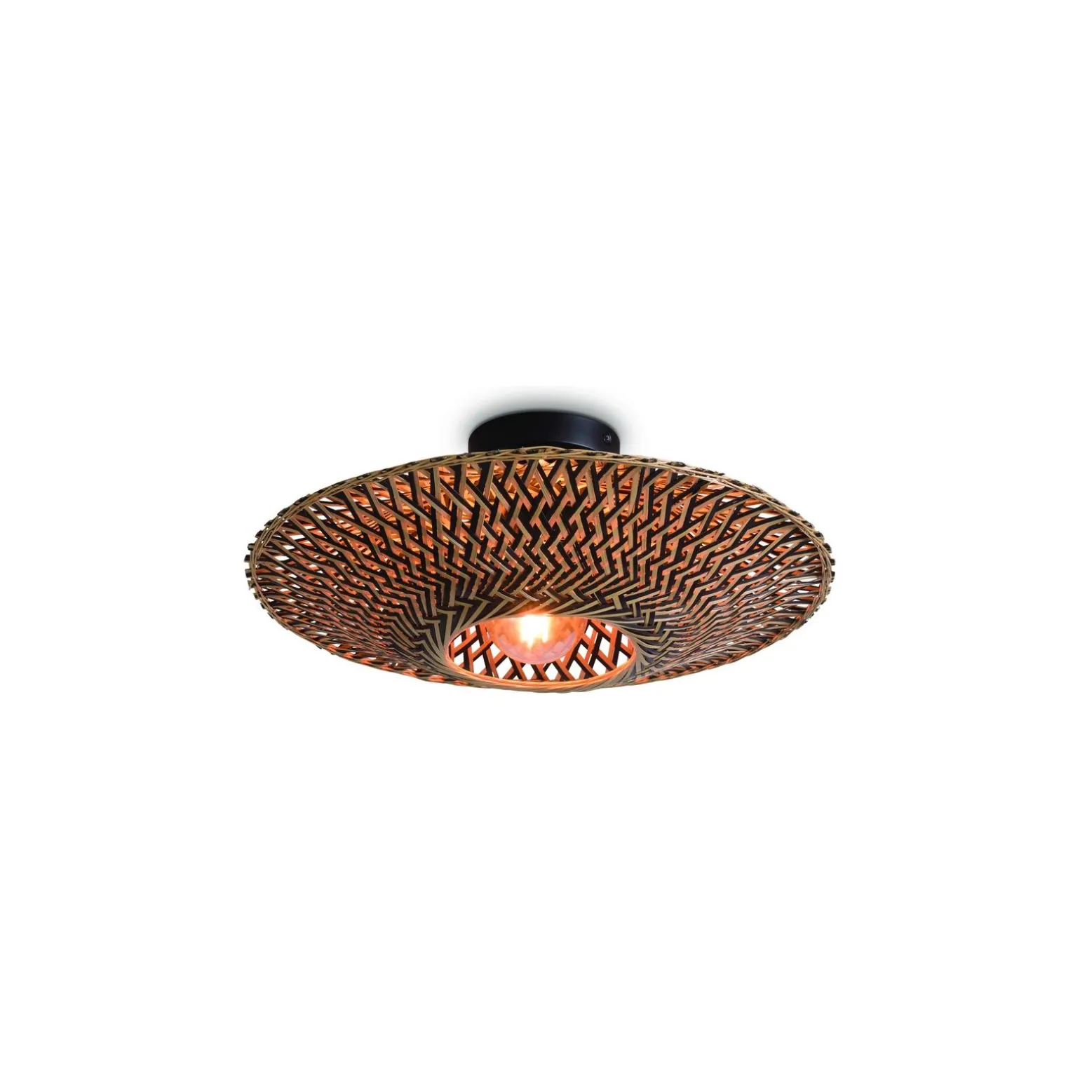 Good&Mojo Taklampa Bali Bambu Svart S | Passande för 1x E27