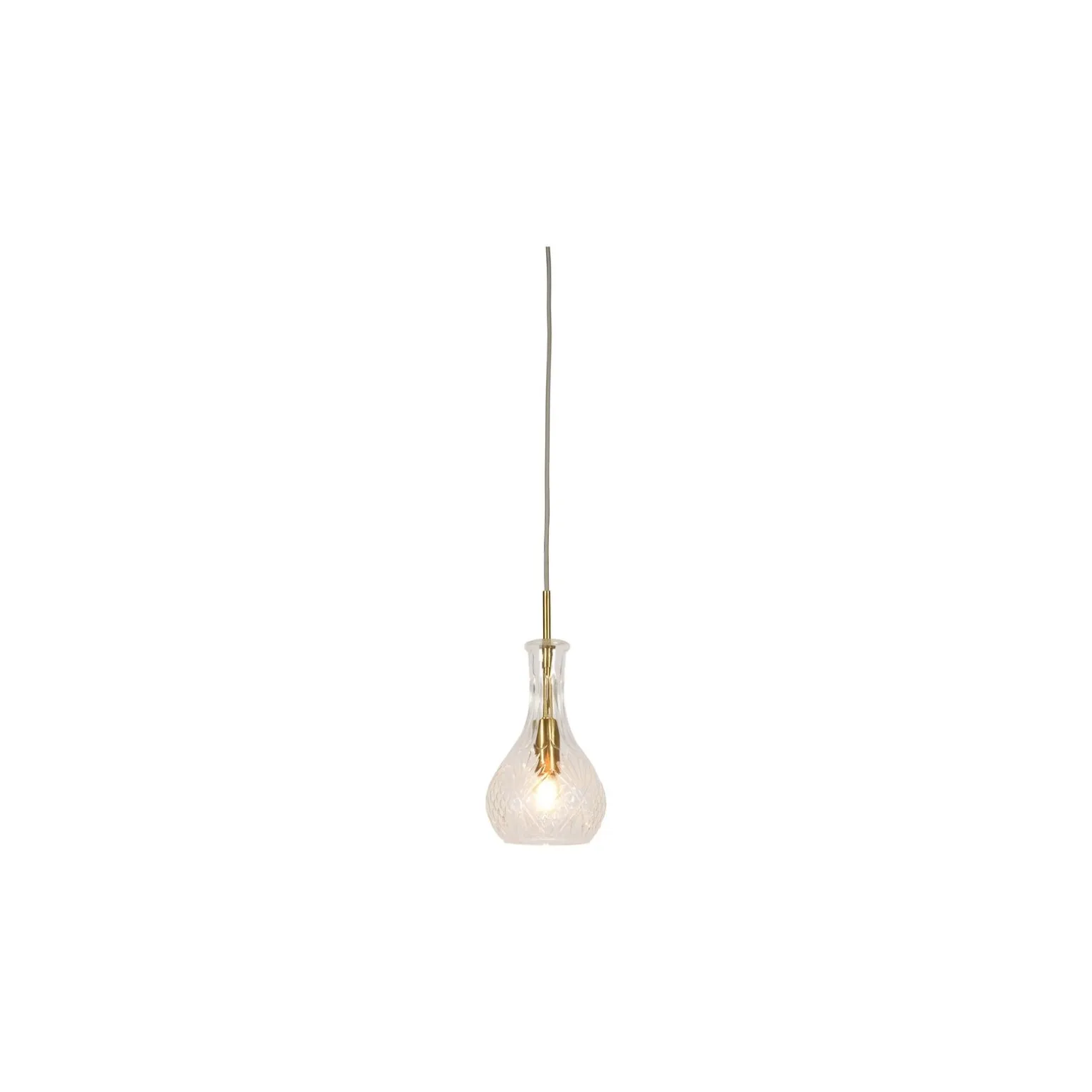 It's about RoMi Pendellampa Brussels Glas Guld | Passande för 1x E14