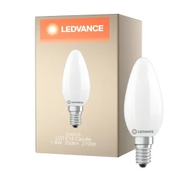 Ledvance Classic LED E14 Kronljus Matt 1.8W 250lm - 827 Extra Varm Vit | Ersättare 25W