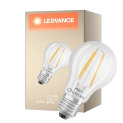 Ledvance Classic LED E27 Päron Filament Klar 6.5W 806lm - 840 Kallvit | Ersättare 60W