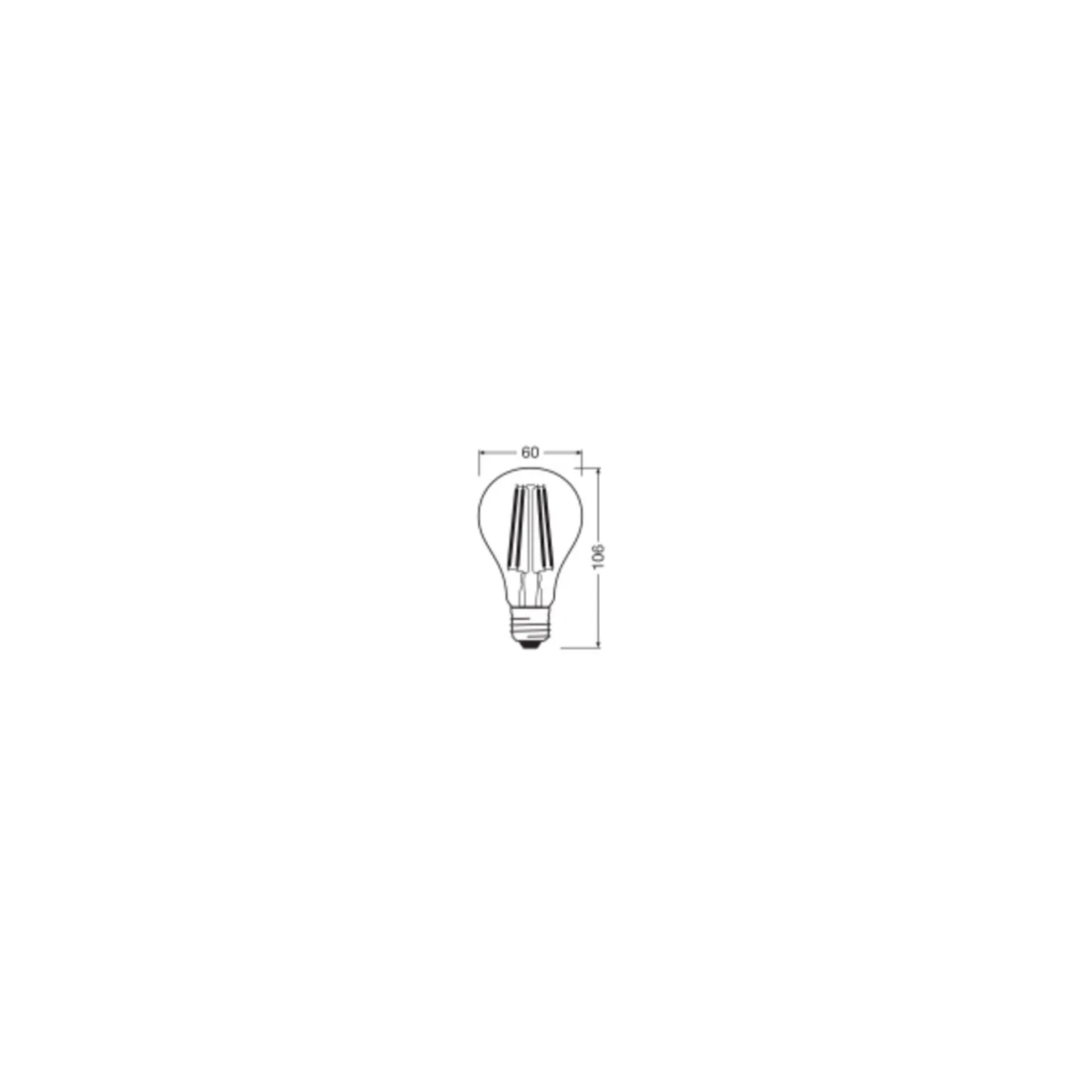 Ledvance Classic LED E27 Päron Filament Klar 7.3W 806lm - 827 Extra Varm Vit | Ersättare 60W