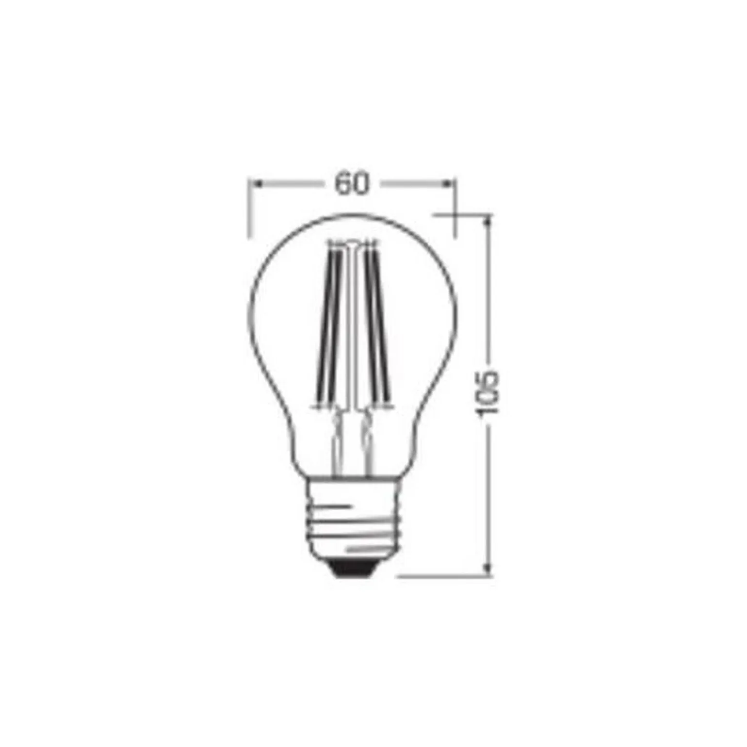 Ledvance Classic LED E27 Päron Filament Klar 5.9W 806lm - 827 Extra Varm Vit | Dimbar - Ersättare 60W