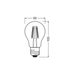Ledvance Classic LED E27 Päron Filament Klar 3.4W 470lm - 827 Extra Varm Vit | Dimbar - Ersättare 40W