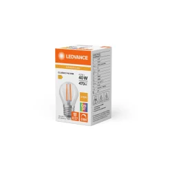 Ledvance Classic LED E27 Päron Filament Klar 4.2W 470lm - 927 Extra Varm Vit | Bästa färgåtergivning - Dimbar - Ersättare 40W
