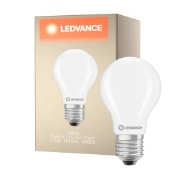 Ledvance Classic LED E27 Päron Filament Matt 7.5W 1055lm - 840 Kallvit | Ersättare 75W