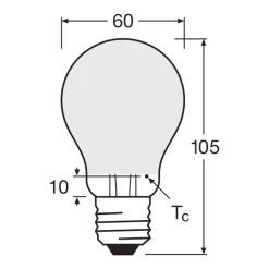 Ledvance Classic LED E27 Päron Filament Matt 7.5W 1055lm - 840 Kallvit | Ersättare 75W