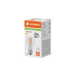 Ledvance Classic LED E27 Päron Filament Klar 3.4W 470lm - 840 Kallvit| Ersättare 40W