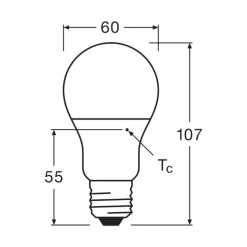 Ledvance Classic LED E27 Päron Matt 8.5W 806lm - 865 Dagsljus | Ersättare 60W