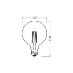 Ledvance Classic LED Globe LED E27 Globe Filament Klar 5.9W 806lm - 827 Extra Varm Vit | Ersättare 60W